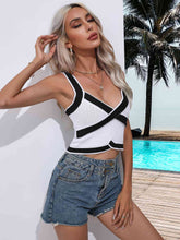 Load image into Gallery viewer, Contrast Crisscross Knit Tank
