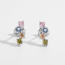 Load image into Gallery viewer, 925 Sterling Silver Inlaid Zircon Earrings