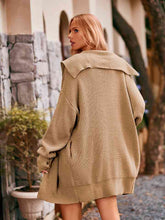 Load image into Gallery viewer, Dropped Shoulder Long Sleeve Cardigan