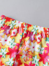 Load image into Gallery viewer, Baby Girl One-Shoulder Ruffled Top and Floral Shorts Set