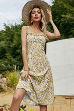 Load image into Gallery viewer, Floral Frill Trim Sleeveless Dress