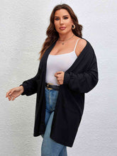 Load image into Gallery viewer, Plus Size Open Front Long Sleeve Cardigan