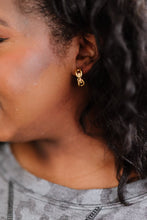 Load image into Gallery viewer, Linked Together Chain C-Hoop Earrings