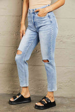 Load image into Gallery viewer, BAYEAS High Waisted Distressed Slim Cropped Jeans