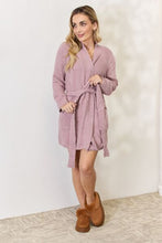 Load image into Gallery viewer, Hailey & Co Tie Front Long Sleeve Robe
