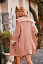 Load image into Gallery viewer, Collared Neck Button-Up Cardigan with Pockets