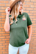 Load image into Gallery viewer, Graphic Round Neck Pocket Tee