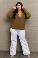 Load image into Gallery viewer, Zenana Kiss Me Tonight Full Size Button Down Cardigan in Olive