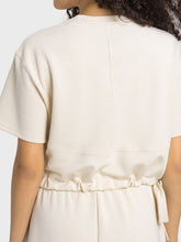 Load image into Gallery viewer, Drawstring Hem Short Sleeve Sports T-Shirt