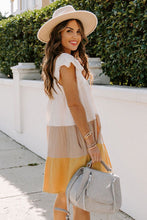 Load image into Gallery viewer, Multicolor Color Block Tiered Dress