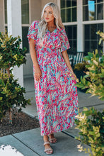 Load image into Gallery viewer, Multicolored V-Neck Maxi Dress