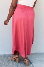 Load image into Gallery viewer, Doublju Comfort Princess Full Size High Waist Scoop Hem Maxi Skirt in Hot Pink