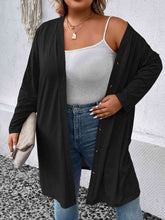 Load image into Gallery viewer, Plus Size Button Down Longline Cardigan