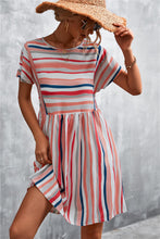 Load image into Gallery viewer, Striped Round Neck Dress