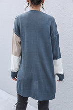 Load image into Gallery viewer, Color Block Dropped Shoulder Cardigan
