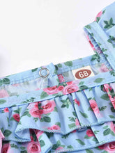 Load image into Gallery viewer, Baby Girl Printed Bow Detail Square Neck Romper