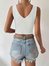 Load image into Gallery viewer, Twisted Cropped Knit Tank