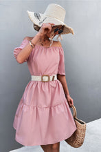 Load image into Gallery viewer, Puff Sleeve Square Neck Tiered Dress