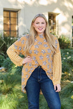 Load image into Gallery viewer, Celeste Design Full Size Leopard Star Striped Long Sleeve Top