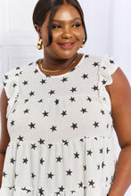 Load image into Gallery viewer, Heimish Shine Bright Full Size Butterfly Sleeve Star Print Top