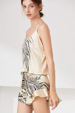 Load image into Gallery viewer, Satin Cami, Ruffle Hem Shorts Pajama Set