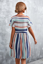 Load image into Gallery viewer, Striped Round Neck Dress