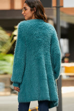 Load image into Gallery viewer, Open Front Fuzzy Cardigan with Pockets