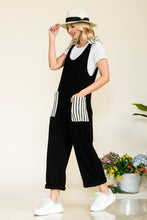 Load image into Gallery viewer, Celeste Full Size Stripe Contrast Pocket Rib Jumpsuit