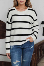 Load image into Gallery viewer, Striped Drop Shoulder Sweater
