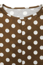 Load image into Gallery viewer, Plus Size Polka Dot Round Neck Top and Wide Leg Pants Set