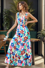 Load image into Gallery viewer, Smocked Printed Wide Strap Tiered Dress