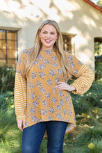 Load image into Gallery viewer, Celeste Design Full Size Leopard Star Striped Long Sleeve Top