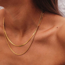 Load image into Gallery viewer, 18K Gold-Plated Double-Layered Necklace