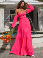 Load image into Gallery viewer, Spaghetti Strap Tiered Zip-Back Dress