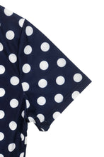 Load image into Gallery viewer, Plus Size Polka Dot Round Neck Top and Wide Leg Pants Set