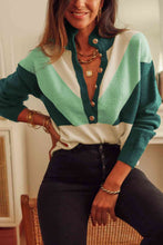 Load image into Gallery viewer, Color Block Buttoned Sweater