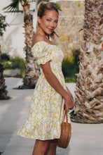 Load image into Gallery viewer, Floral Flounce Sleeve Off-Shoulder Dress