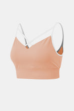 Load image into Gallery viewer, Contrast Crisscross Strap Sports Bra