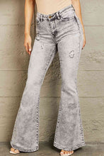 Load image into Gallery viewer, BAYEAS High Waisted Acid Wash Flare Jeans