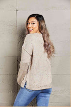 Load image into Gallery viewer, Woven Right Colorful Exposed Seam Henley Sweater