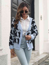 Load image into Gallery viewer, Houndstooth Button Down Cardigan