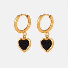 Load image into Gallery viewer, 18K Gold-Plated Heart Drop Earrings
