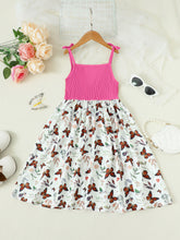 Load image into Gallery viewer, Butterfly Print Bow Detail Dress