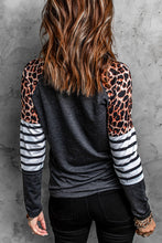 Load image into Gallery viewer, Leopard Striped Raglan Sleeve Top