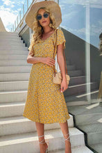 Load image into Gallery viewer, Ditsy Floral Split Flutter Sleeve Dress