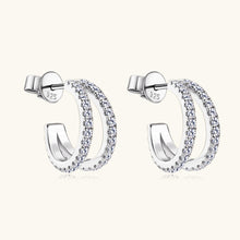 Load image into Gallery viewer, Moissanite 925 Sterling Silver C-Hoop Earrings