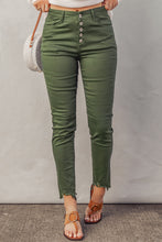 Load image into Gallery viewer, Button Fly Hem Detail Skinny Jeans