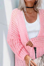 Load image into Gallery viewer, Open Front Long Sleeve Openwork Cardigan