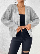 Load image into Gallery viewer, Cable-Knit Open Front Cardigan