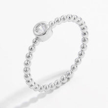 Load image into Gallery viewer, Zircon 925 Sterling Silver Bead Ring